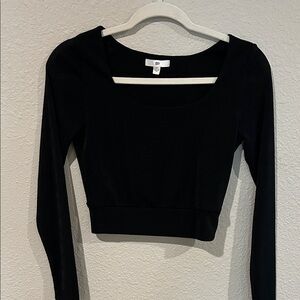 BP Black Long Sleeve Crop Top with a mild shimmer